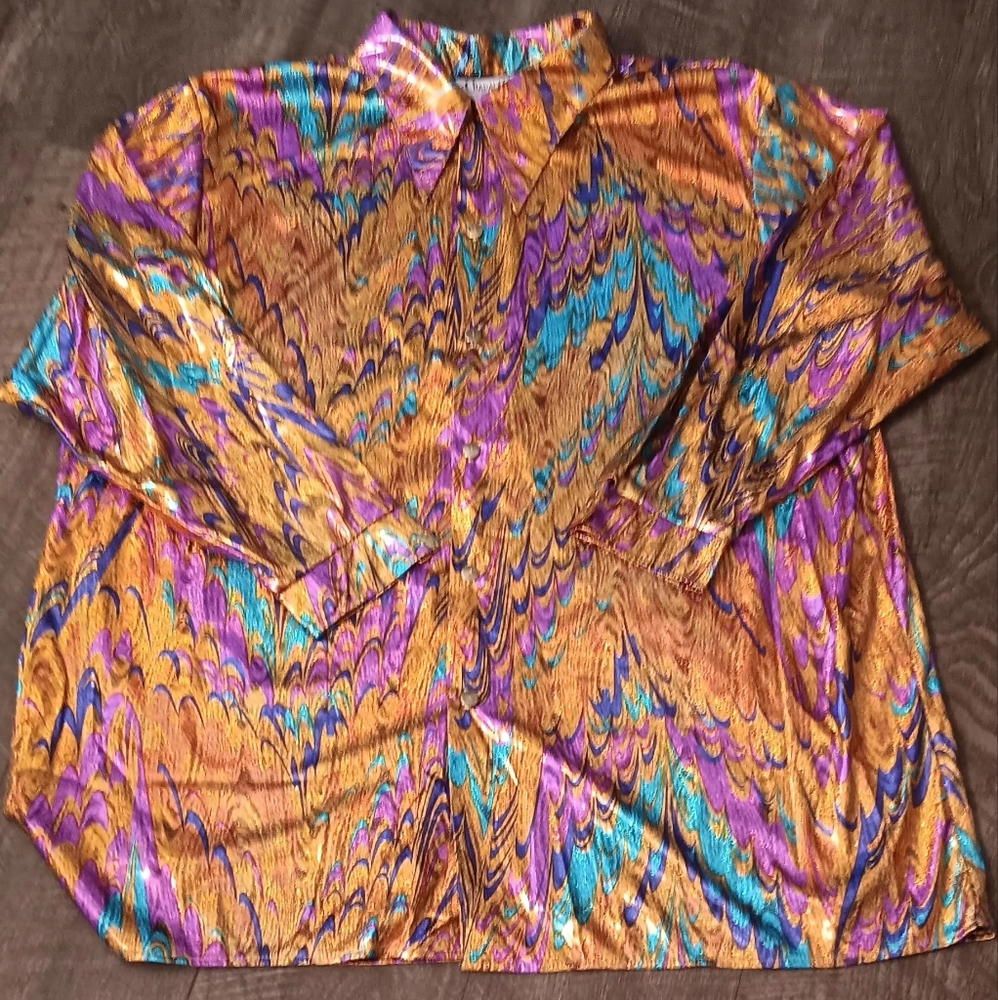 Vibrant Multicolor Men's Casual Button Down Shirt